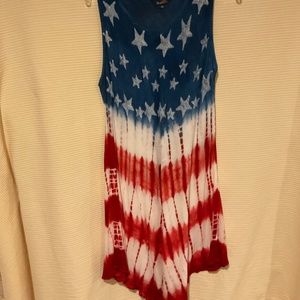 Stars & Stripes Red White & Blue Sleeveless Dress